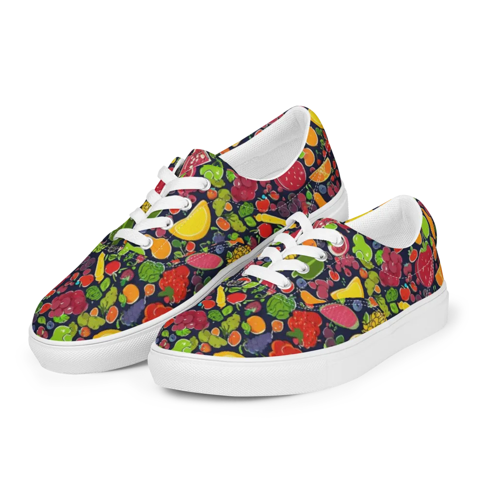 Midnight Market on Men's Lace-Up Canvas Shoes — Left Front