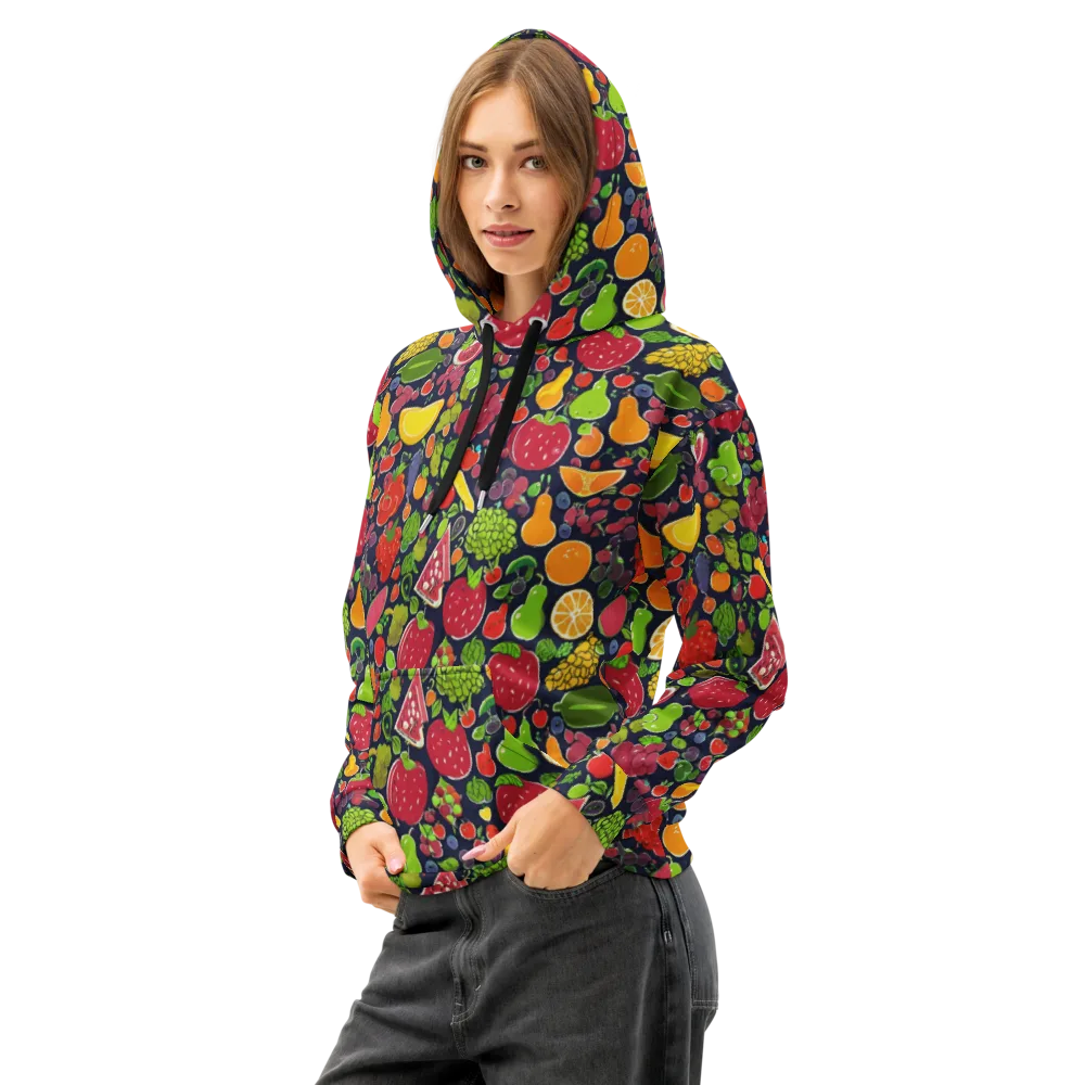 Midnight Market on Cotton Hoodie — Left Front