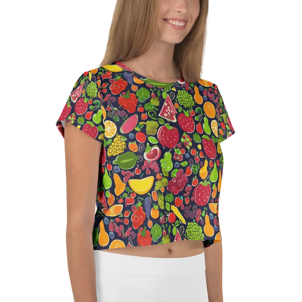 Midnight Market on Crop Tee — Right
