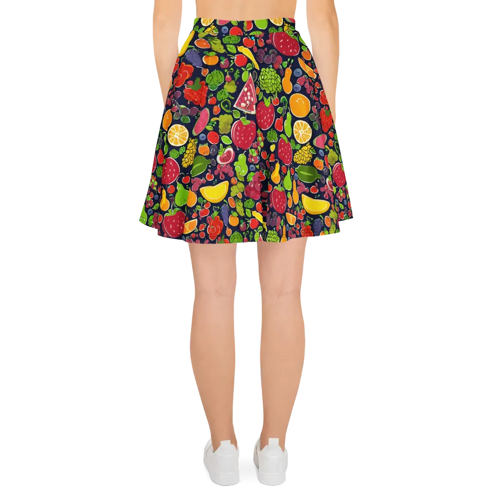 Midnight Market on Skater Skirt — Back