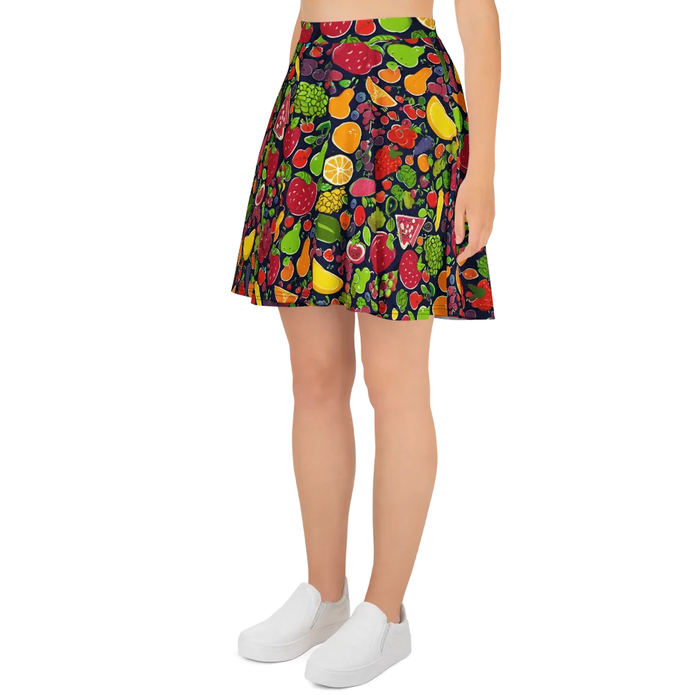 Midnight Market on Skater Skirt — Left