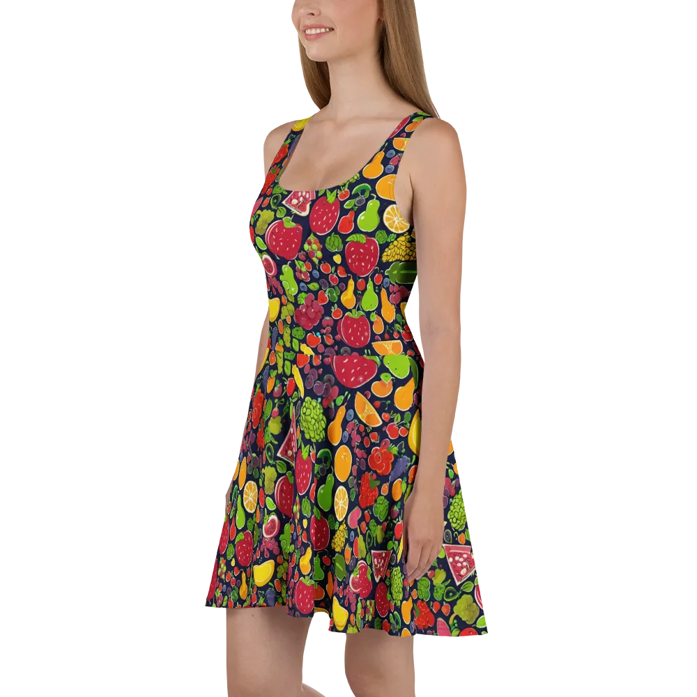 Midnight Market on Skater Dress — Left