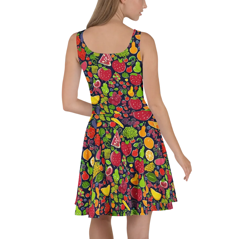 Midnight Market on Skater Dress — Back