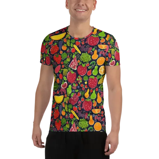 Midnight Market on a Men's Athletic T-Shirt