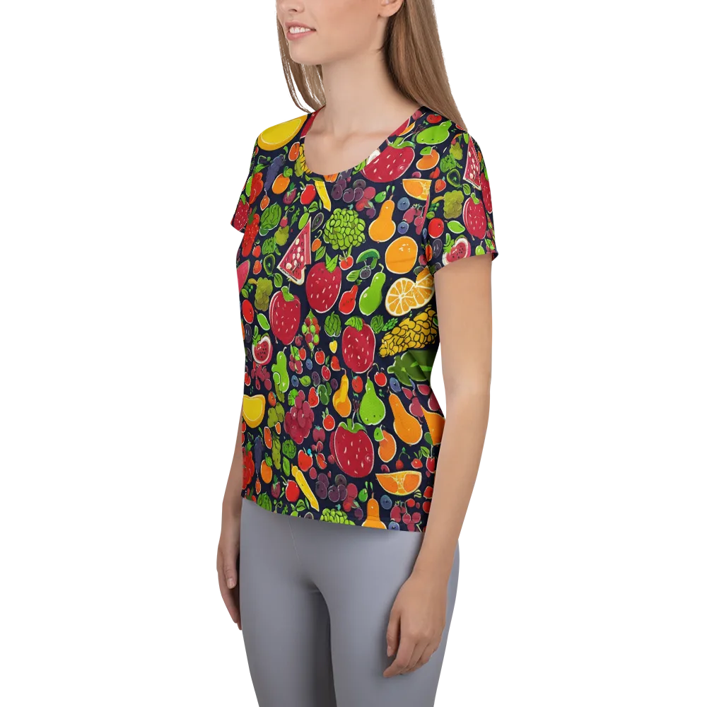 Midnight Market on Women's Athletic T-Shirt — Left