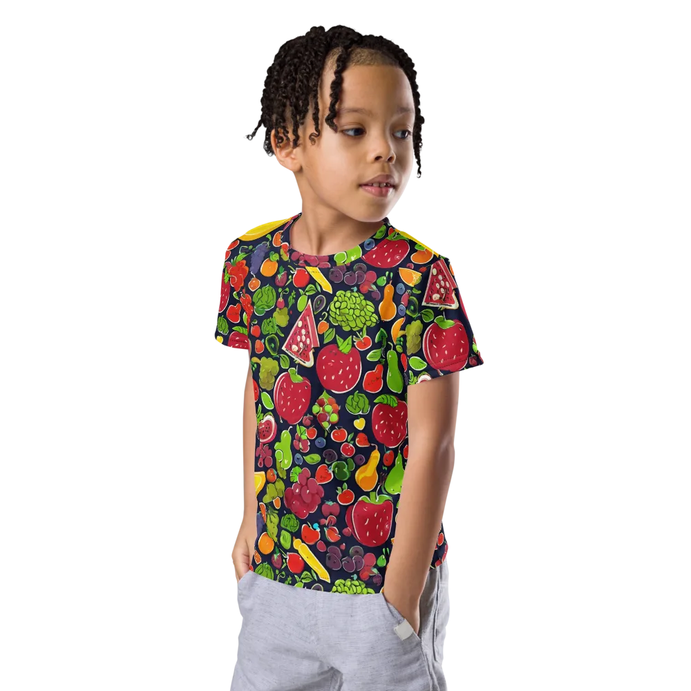 Midnight Market on Kids Crew Neck T-Shirt — Left Front