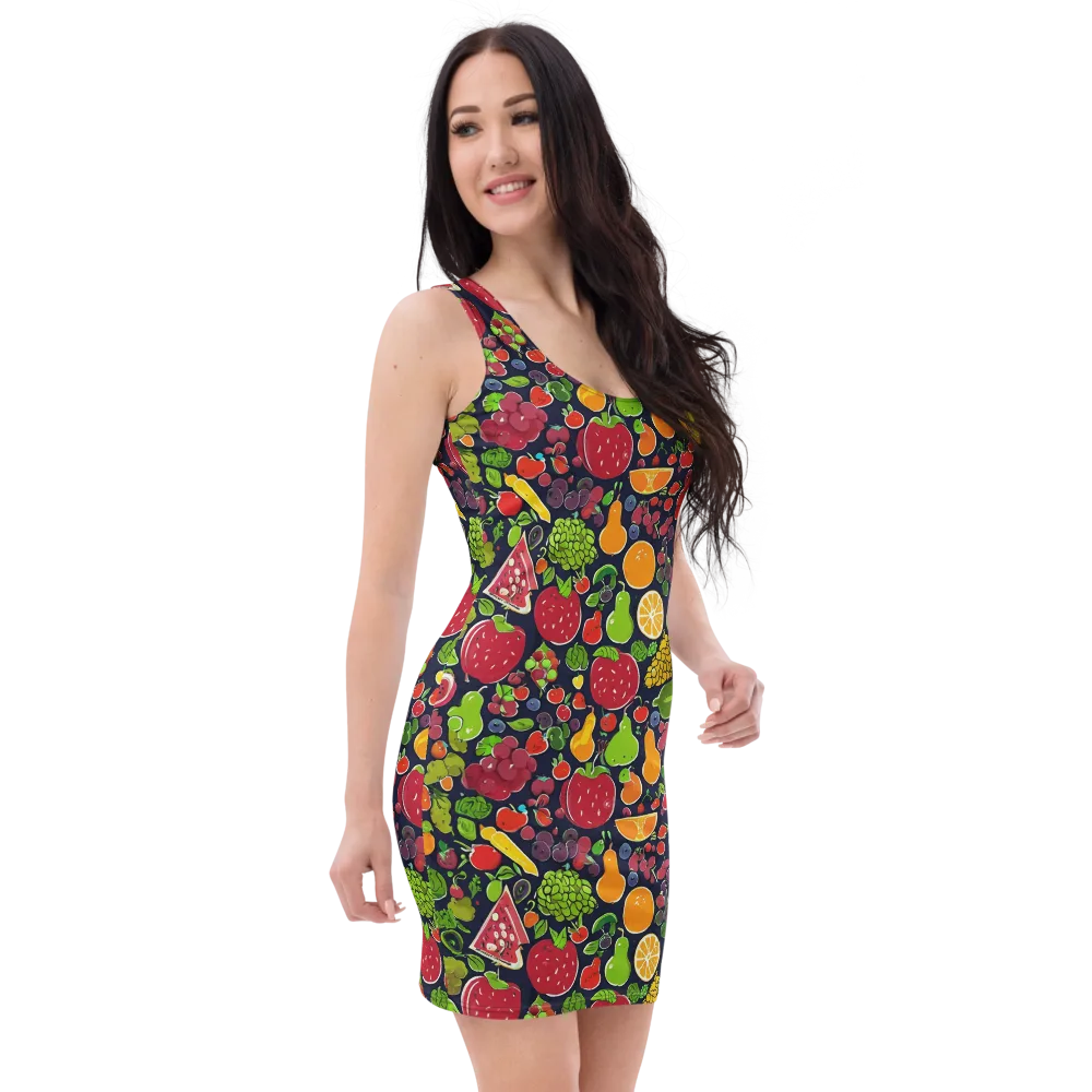 Midnight Market on Bodycon Dress — Right Front
