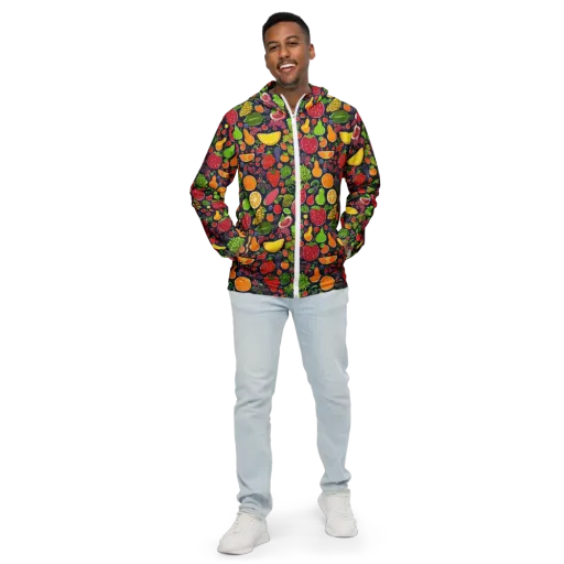 Midnight Market on a Men's Windbreaker