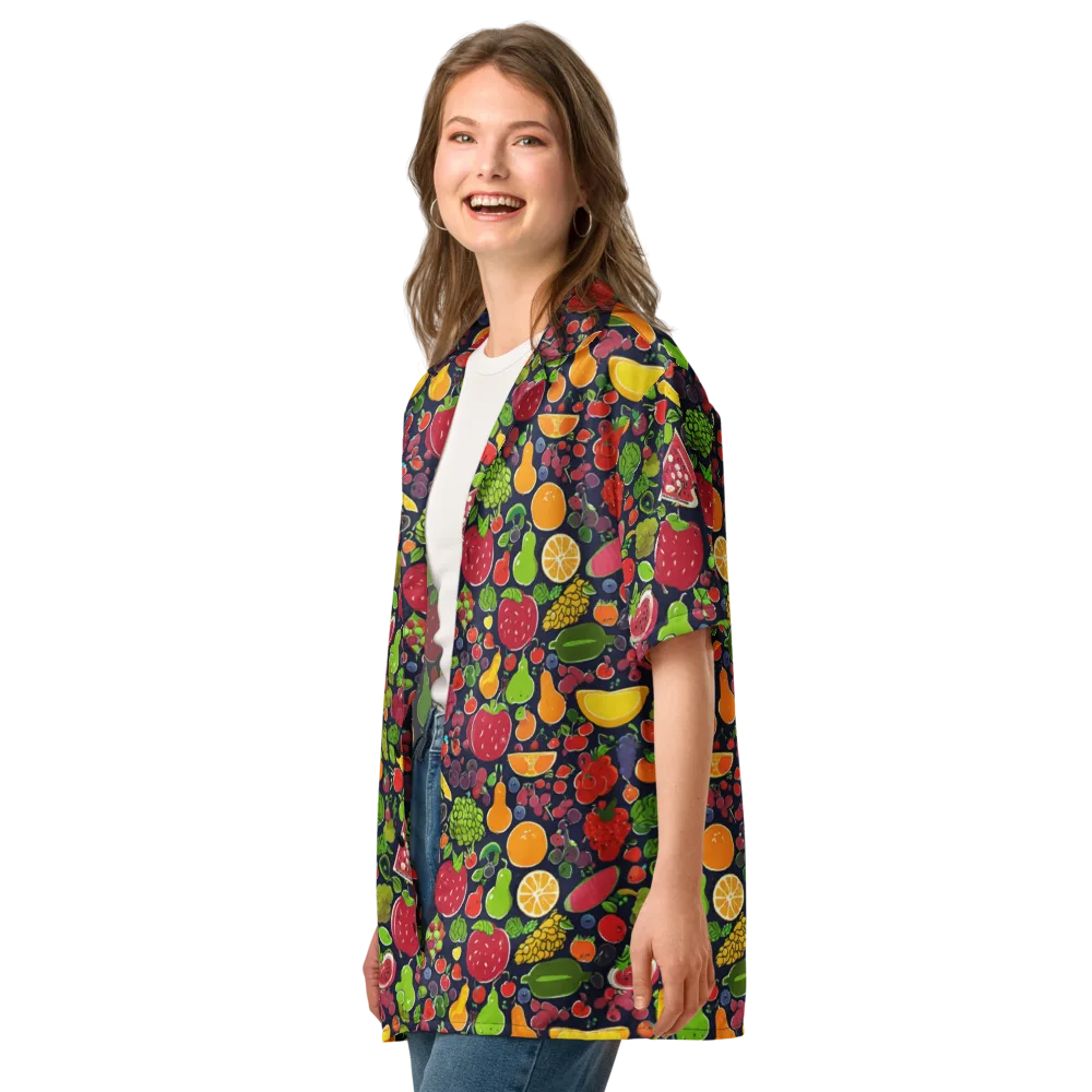 Midnight Market on Button Shirt — Left Front