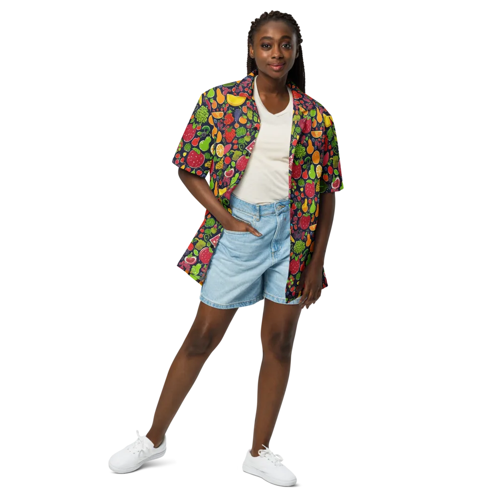 Midnight Market on Button Shirt — Front