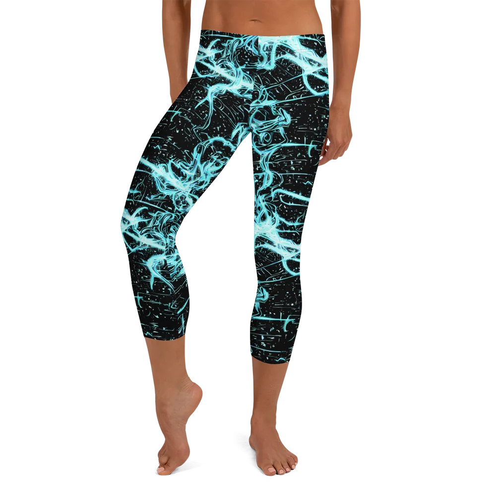 Snyder Swirls on Capri Leggings — Front