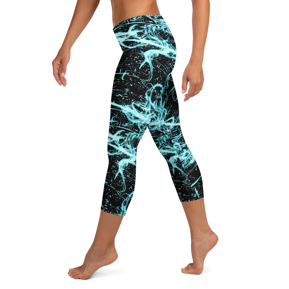 Snyder Swirls on Capri Leggings — Left