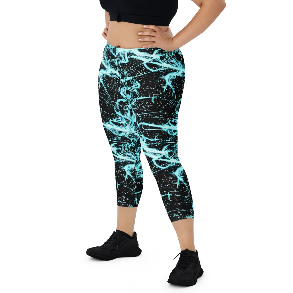 Snyder Swirls on Capri Leggings — Front