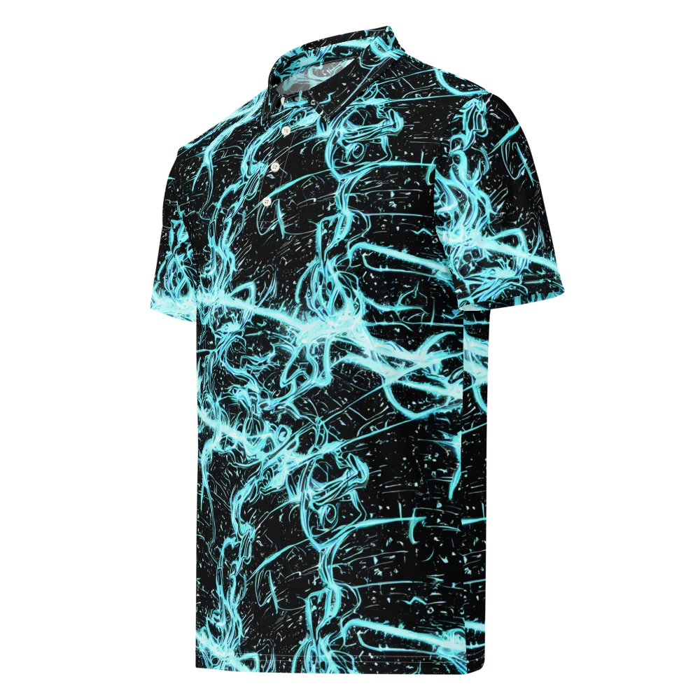 Snyder Swirls on Men's Slim Fit Polo Shirt — Left Front