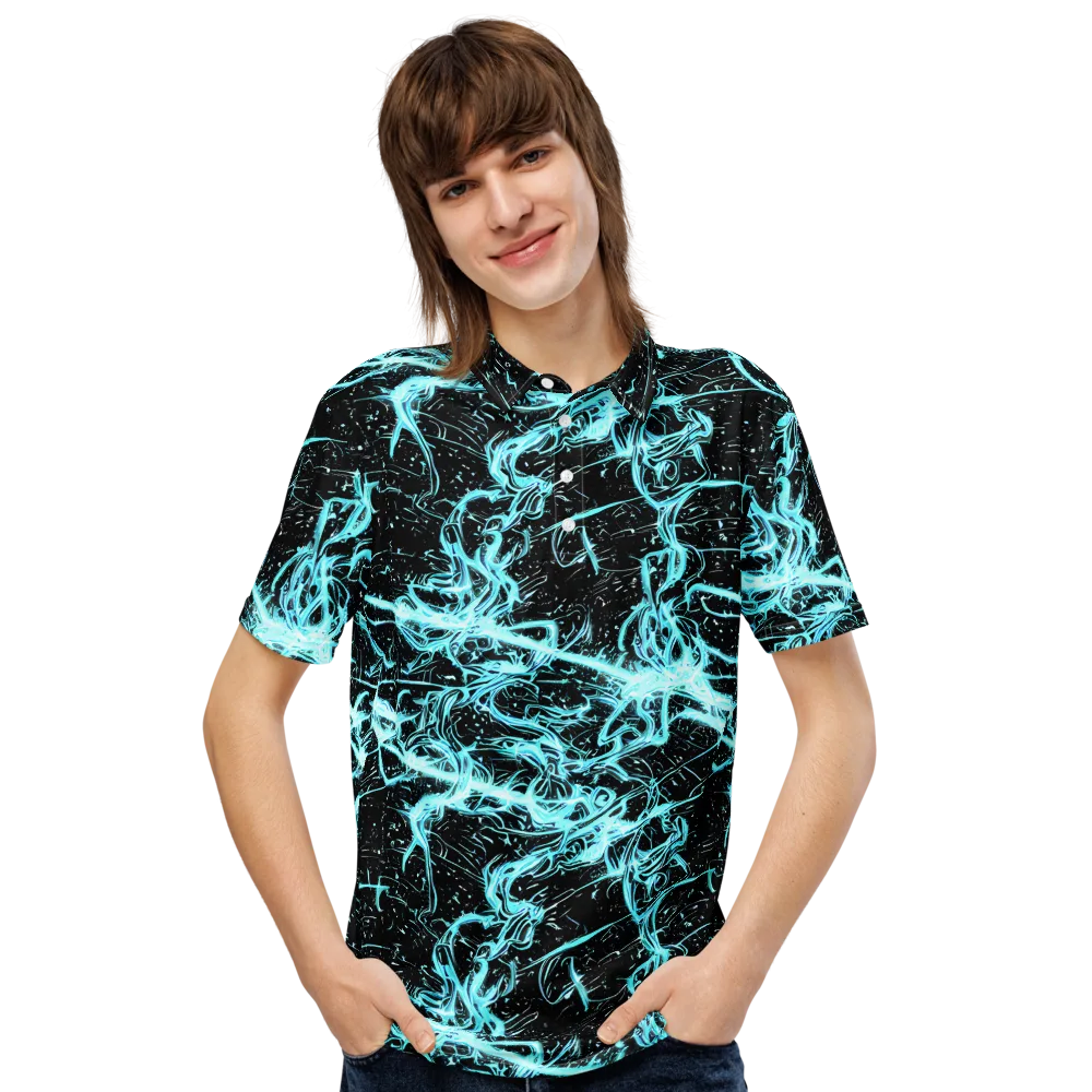 Snyder Swirls on Men's Slim Fit Polo Shirt — Front