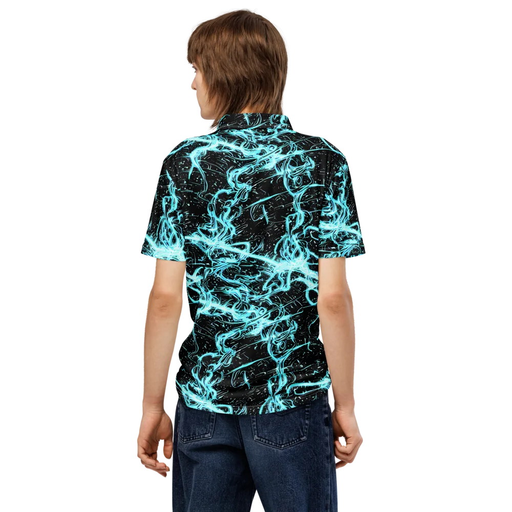 Snyder Swirls on Men's Slim Fit Polo Shirt — Back