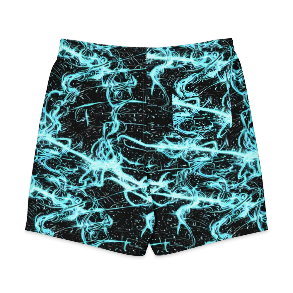 Snyder Swirls on Men's Board Shorts — Back