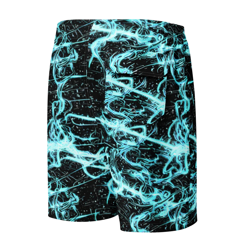 Snyder Swirls on Men's Board Shorts — Back