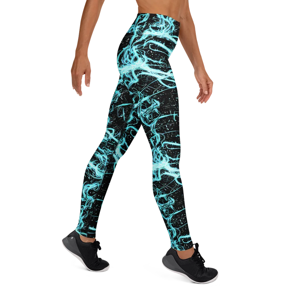 Snyder Swirls on Yoga Leggings — Right