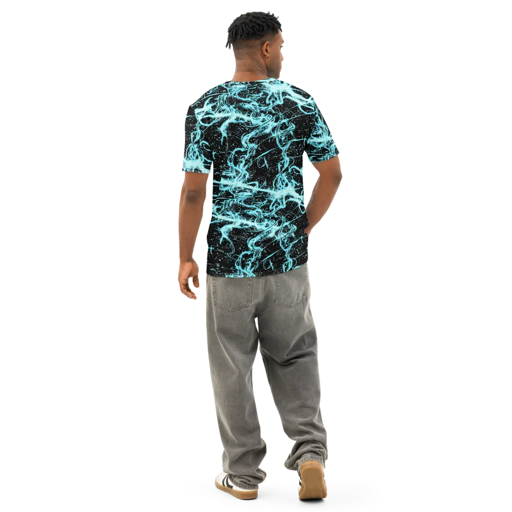 Snyder Swirls on Men's Cotton Crew Neck T-Shirt — Back
