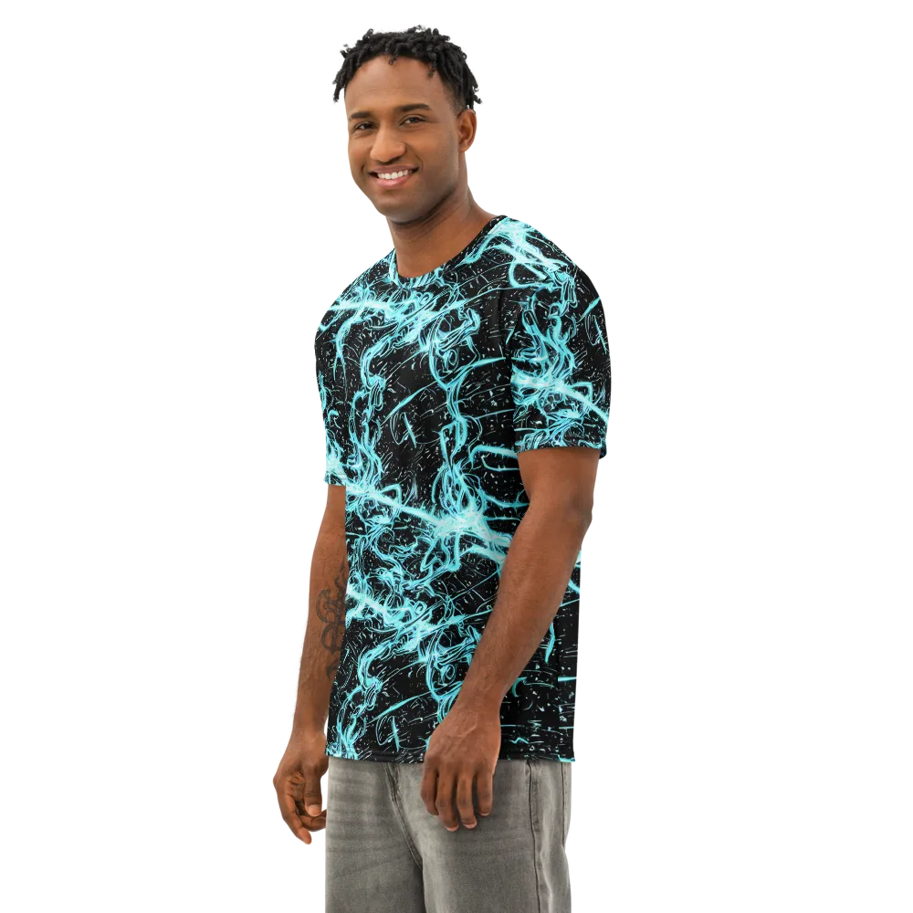 Snyder Swirls on Men's Cotton Crew Neck T-Shirt — Left Front