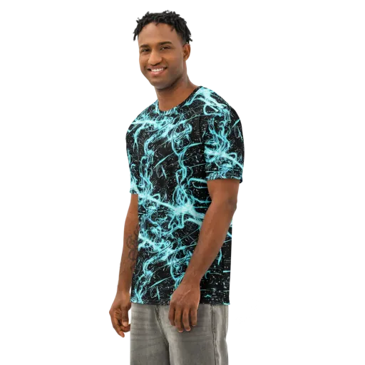 Snyder Swirls on a Men's Cotton Crew Neck T-Shirt