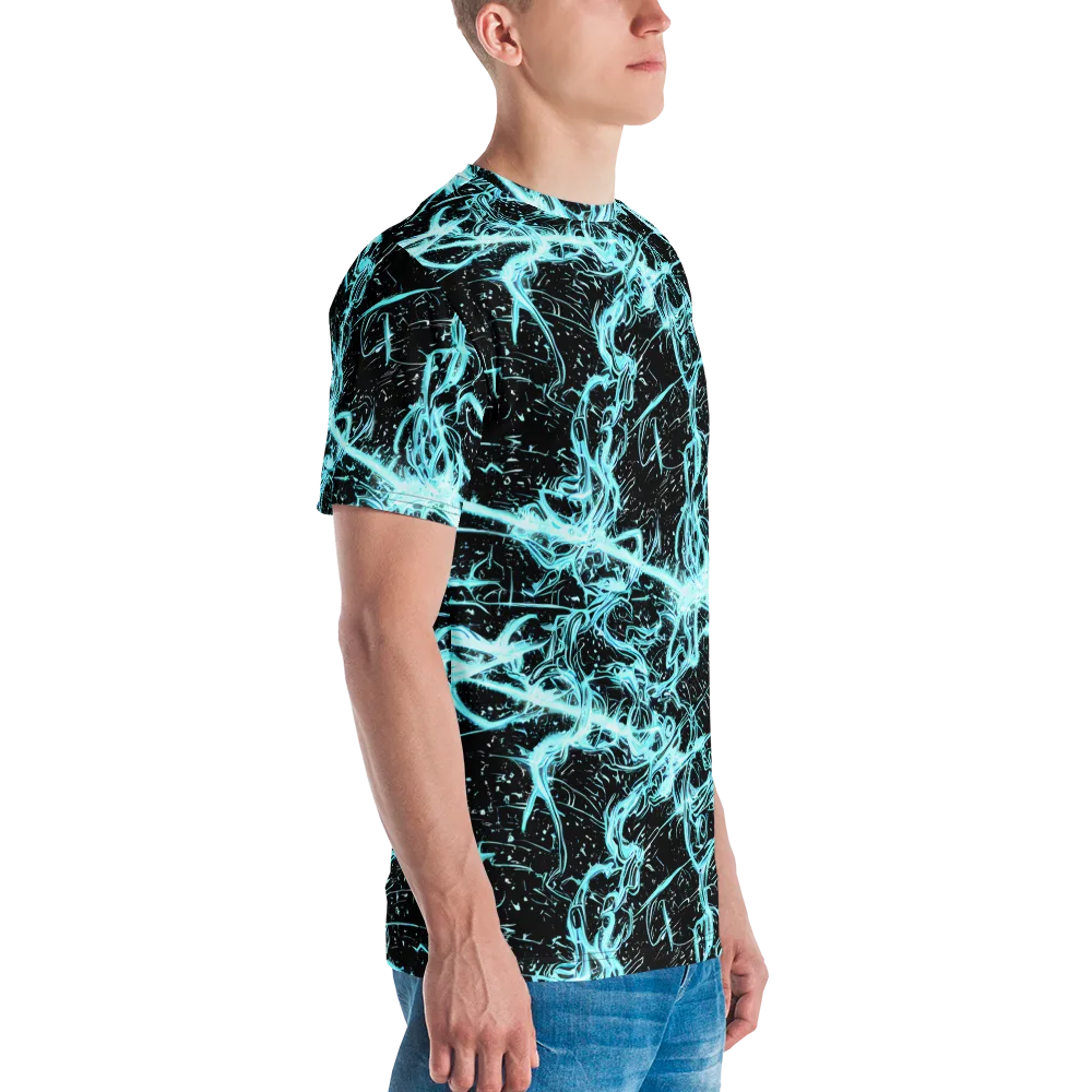 Snyder Swirls on Men's Crew Neck T-Shirt — Right