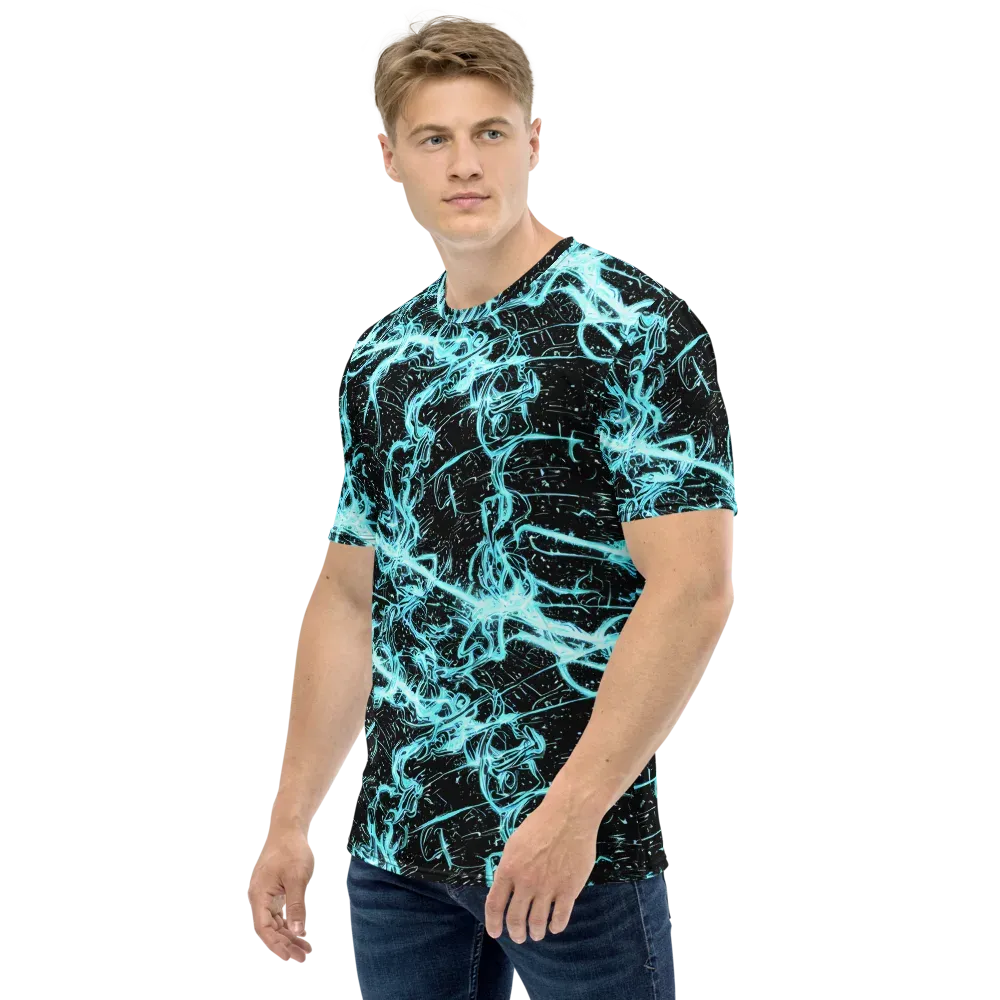 Snyder Swirls on Men's Crew Neck T-Shirt — Left