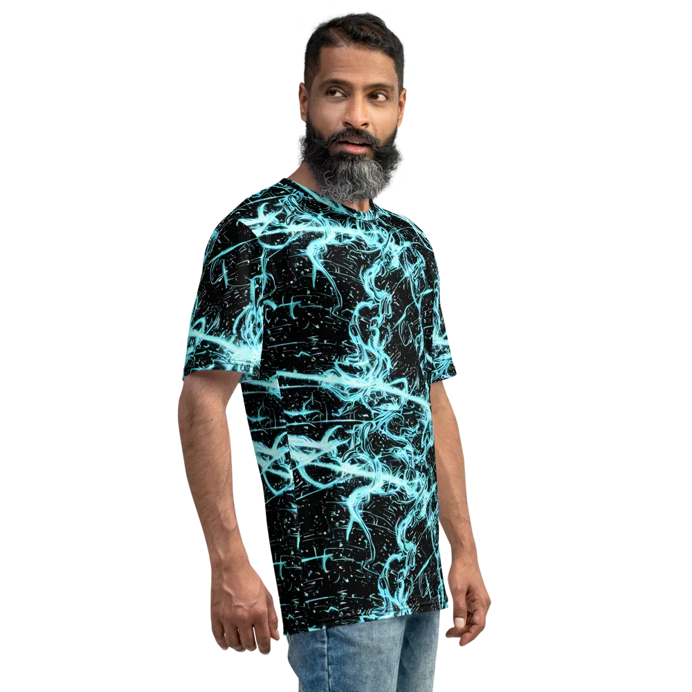 Snyder Swirls on Men's Crew Neck T-Shirt — Right