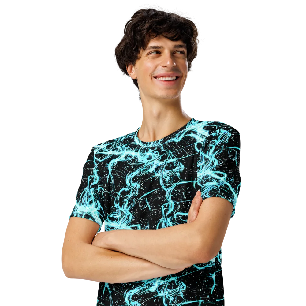 Snyder Swirls on Men's Crew Neck T-Shirt — Left Front