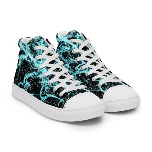 Snyder Swirls on a Men's High Top Canvas Shoes