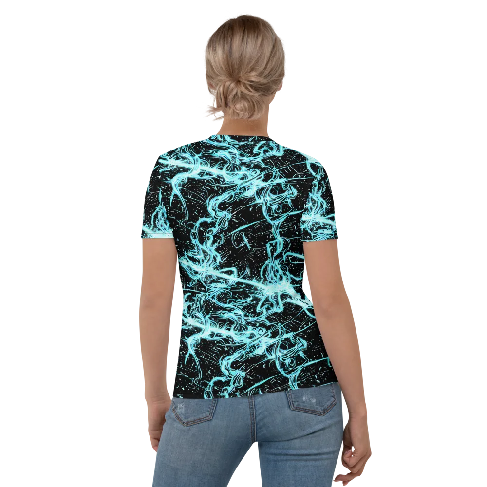 Snyder Swirls on Women's Crew Neck T-Shirt — Back