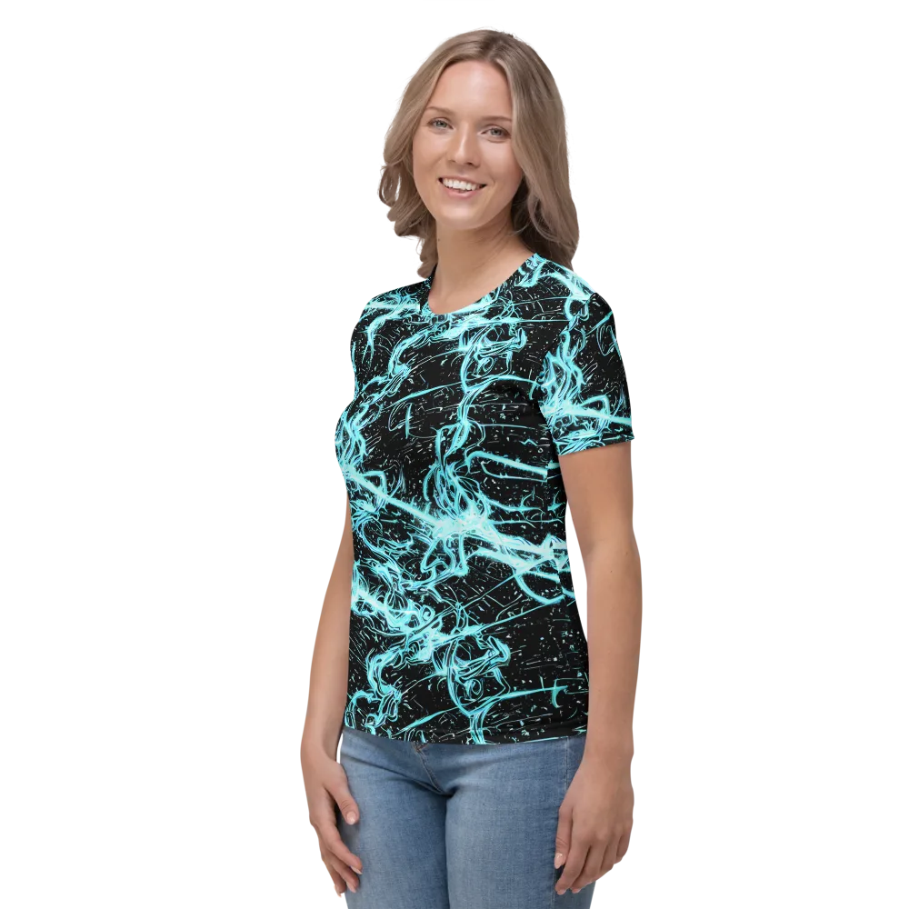 Snyder Swirls on Women's Crew Neck T-Shirt — Left