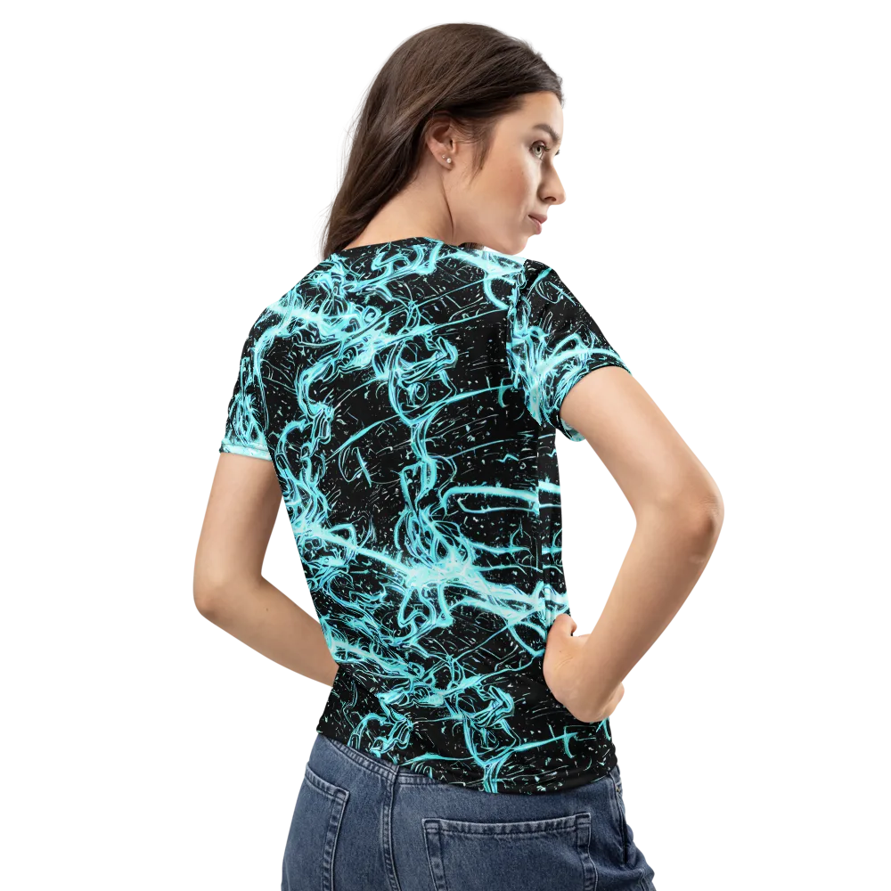 Snyder Swirls on Women's Crew Neck T-Shirt — Back