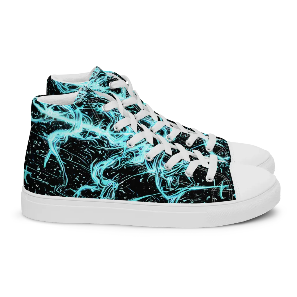 Snyder Swirls on Women's High Top Canvas Shoes — Right
