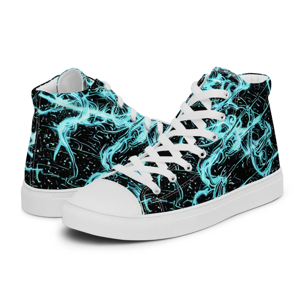 Snyder Swirls on Women's High Top Canvas Shoes — Left