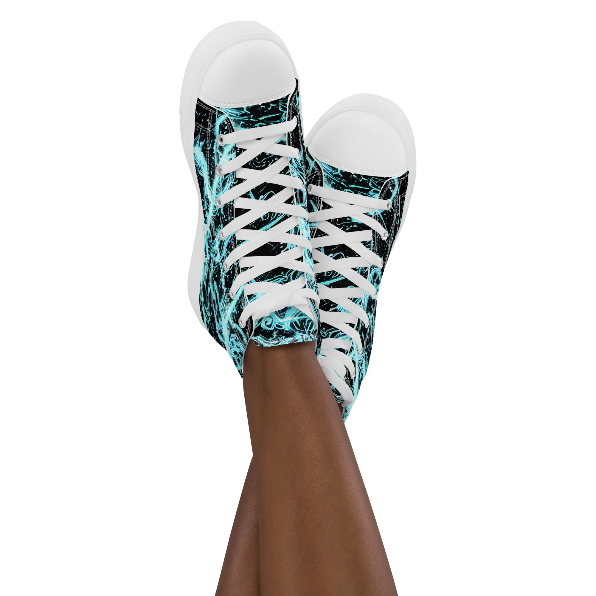 Snyder Swirls on Women's High Top Canvas Shoes — Front