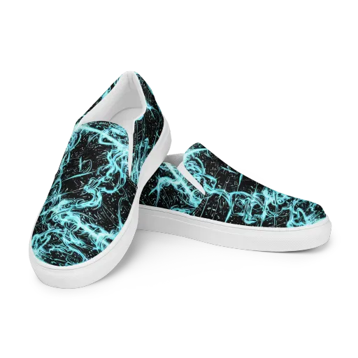 Snyder Swirls on a Men's Slip-On Canvas Shoes