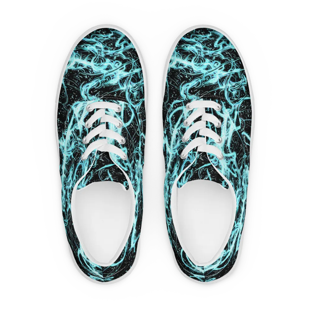 Snyder Swirls on Men's Lace-Up Canvas Shoes — Front