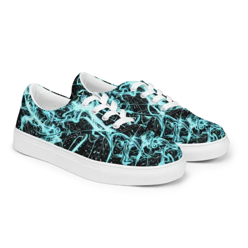Snyder Swirls on a Men's Lace-Up Canvas Shoes