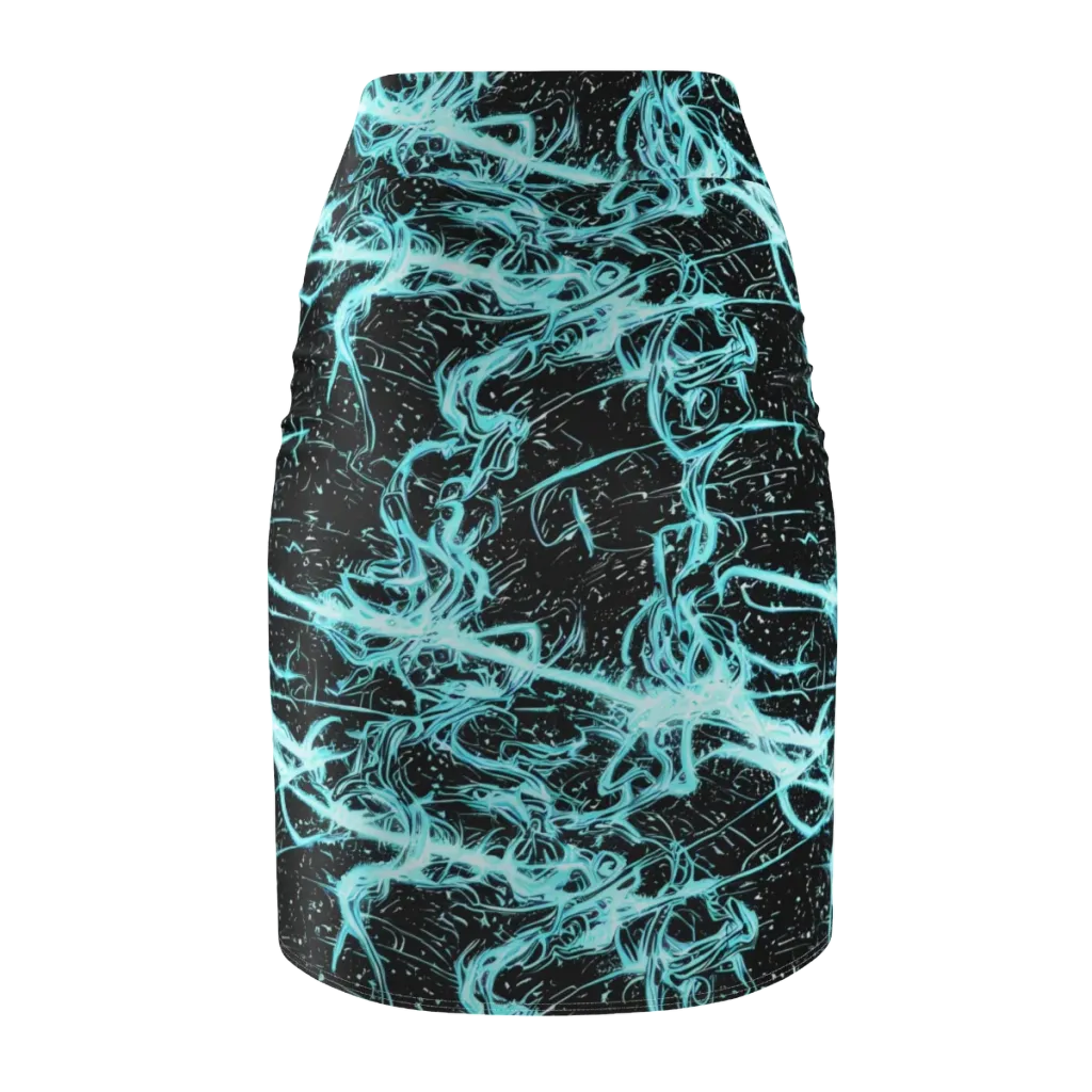 Snyder Swirls on Pencil Skirt — Back
