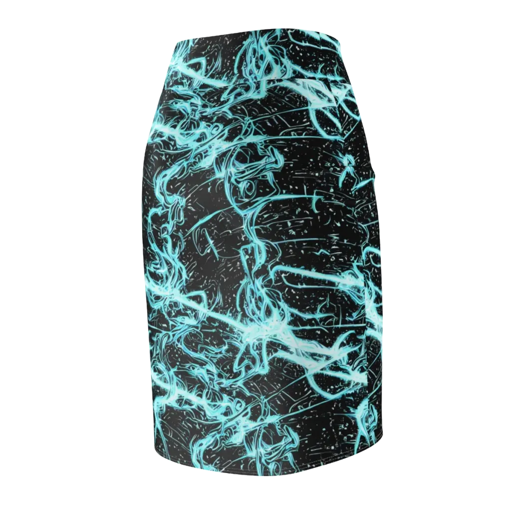 Snyder Swirls on Pencil Skirt — Back Side