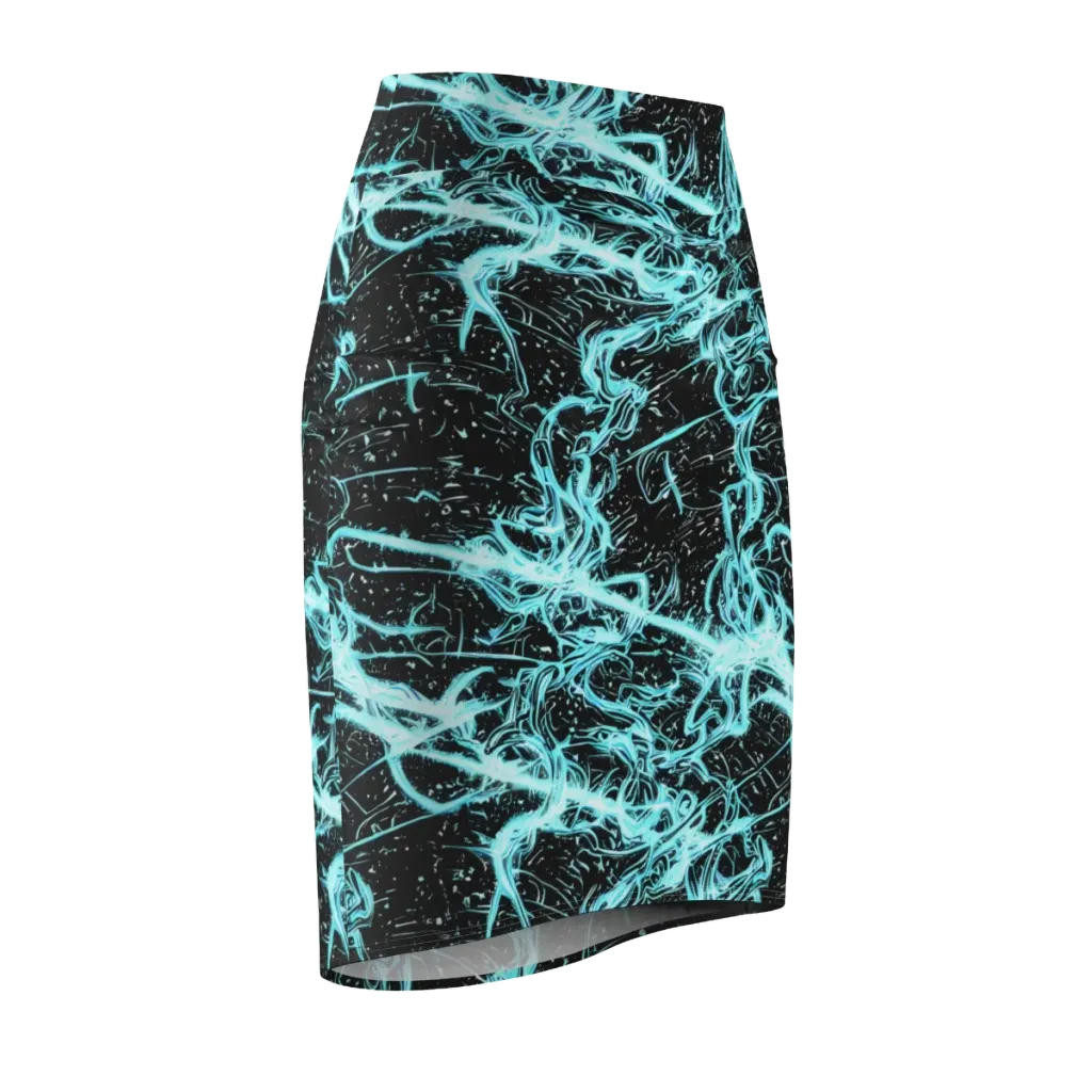 Snyder Swirls on Pencil Skirt — Front Side
