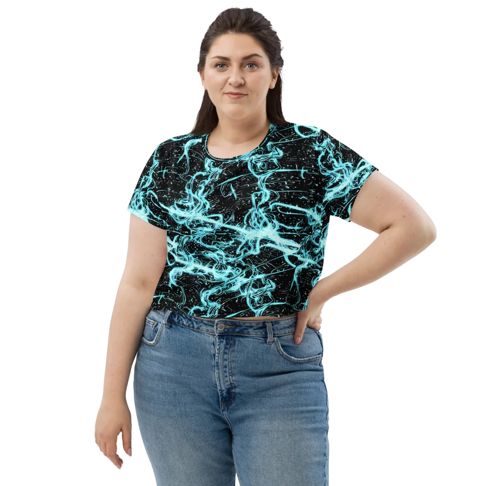Snyder Swirls on Crop Tee — Front