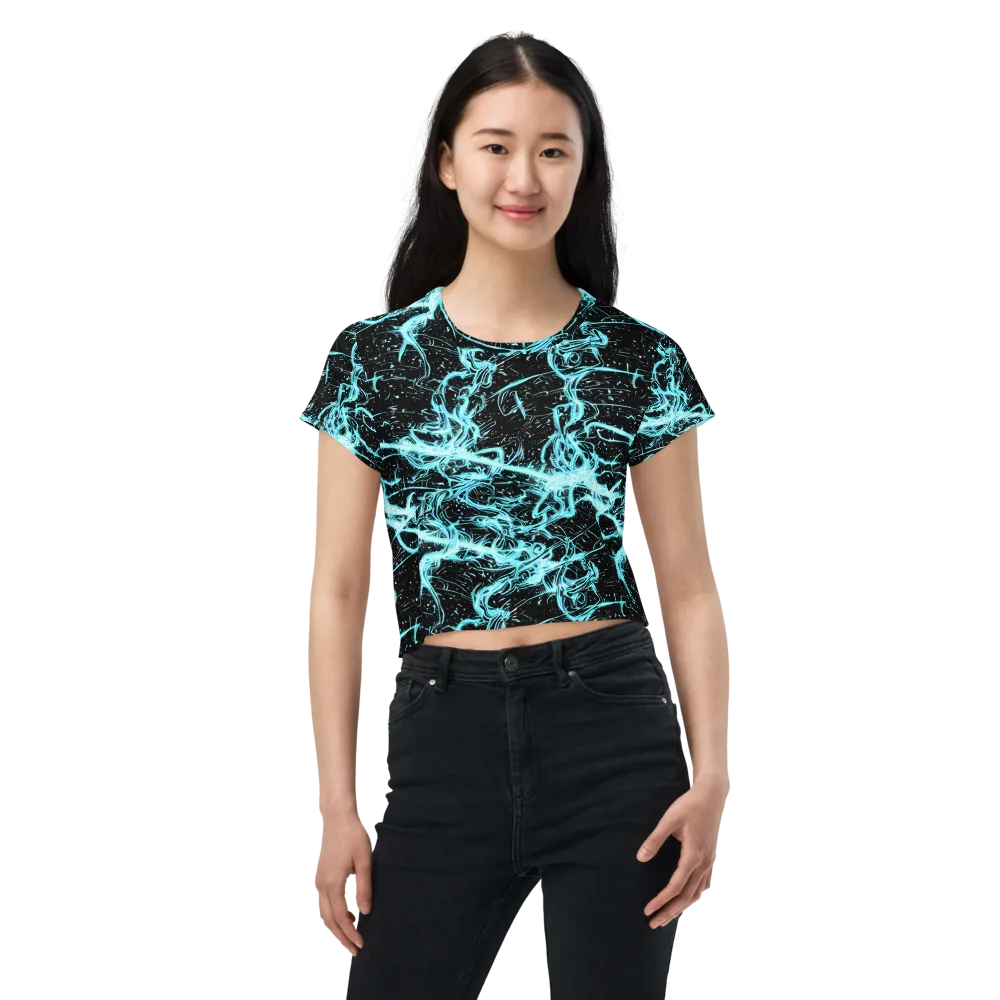 Snyder Swirls on Crop Tee — Front