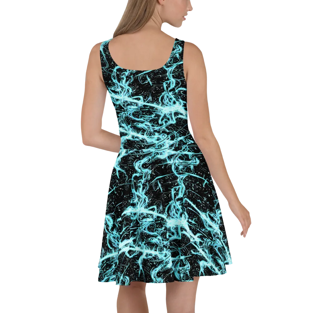 Snyder Swirls on Skater Dress — Back