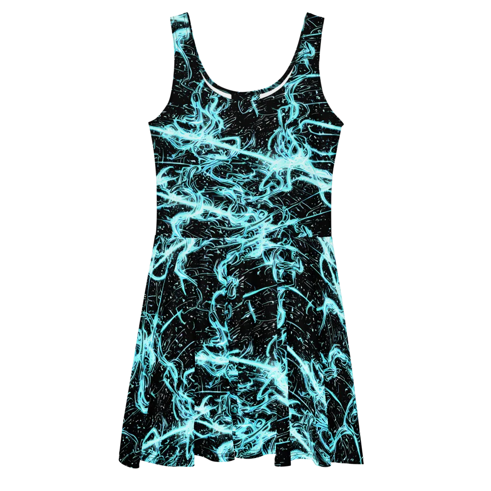 Snyder Swirls on Skater Dress — Front