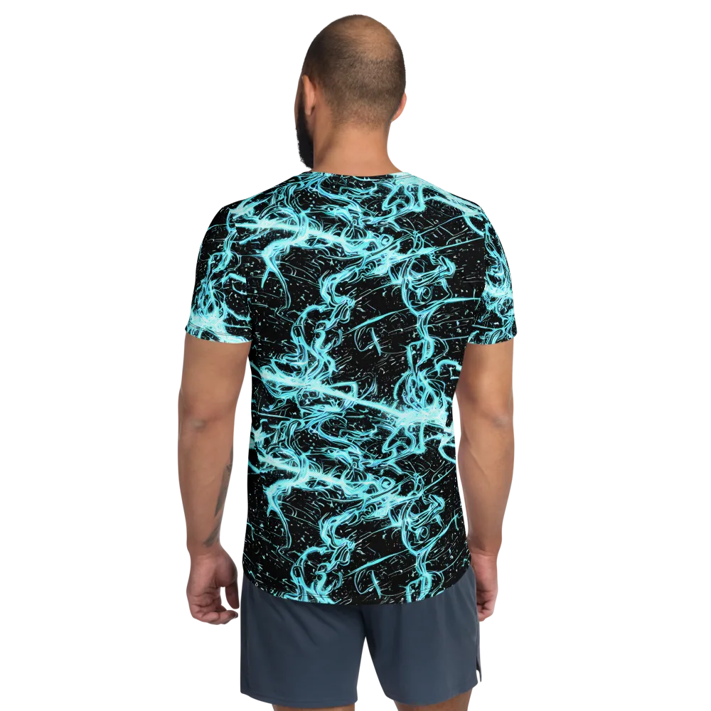 Snyder Swirls on Men's Athletic T-Shirt — Back