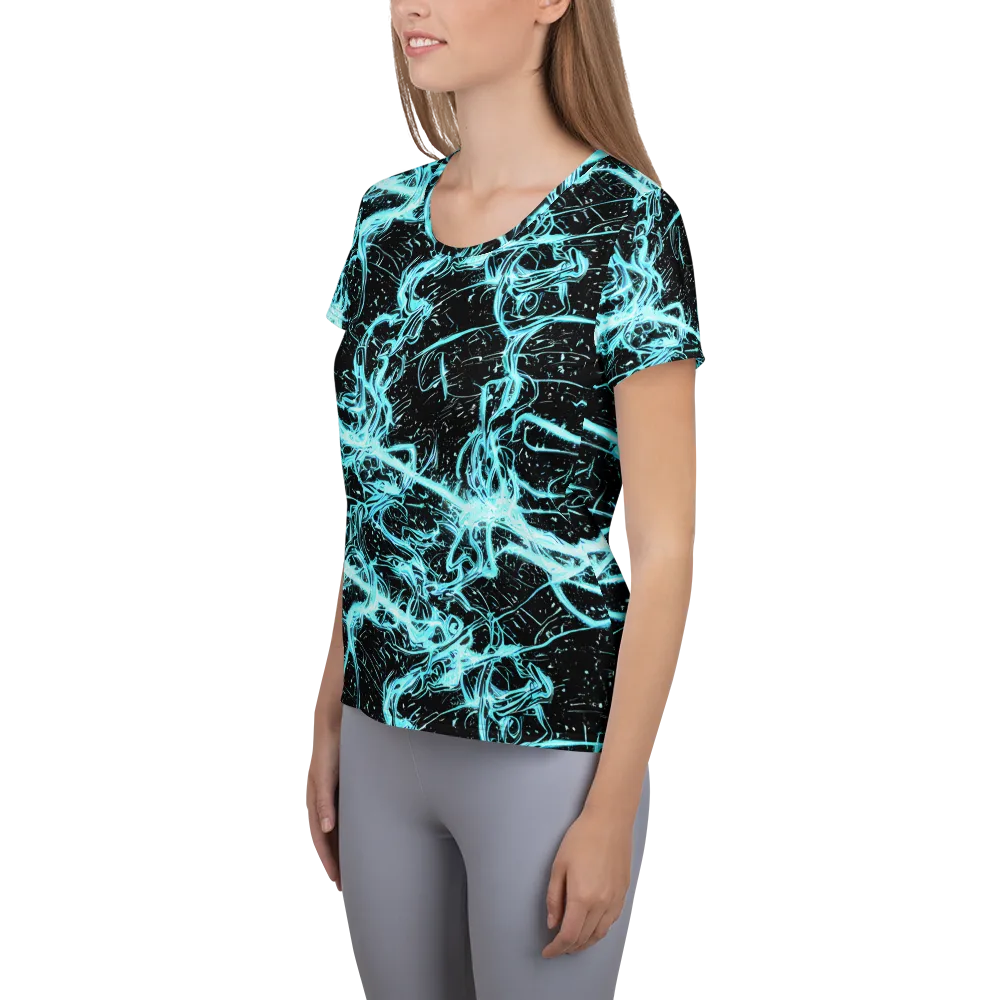 Snyder Swirls on Women's Athletic T-Shirt — Left