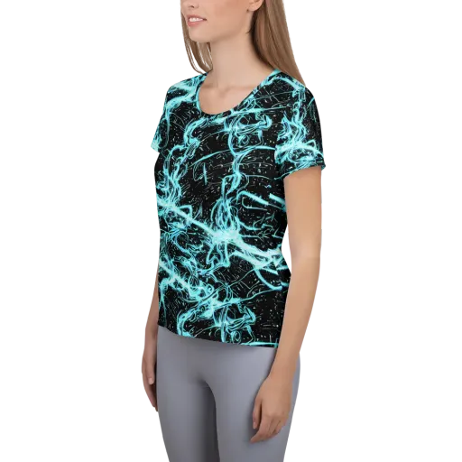 Snyder Swirls on a Women's Athletic T-Shirt